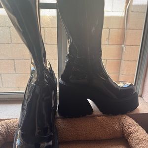 SOLD! 90s inspired calve platform boots